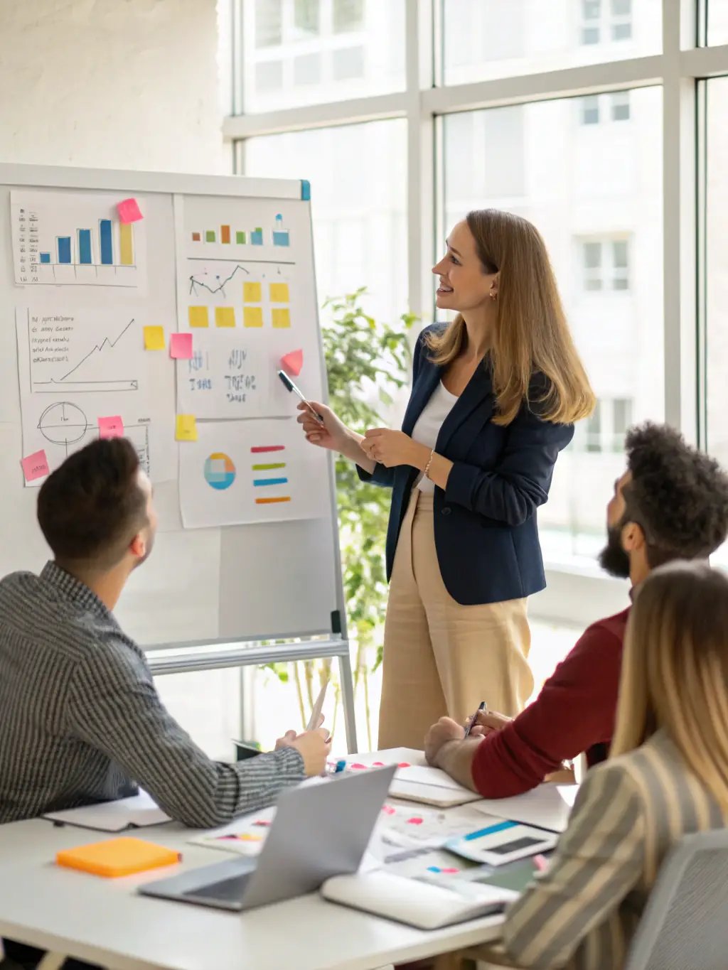 A C-level executive confidently leading a team, showcasing the impact of invest in leadership.